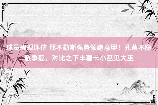 球员表现评估 那不勒斯强势领跑意甲！孔蒂不隐敝争冠，对比之下丰塞卡小巫见大巫