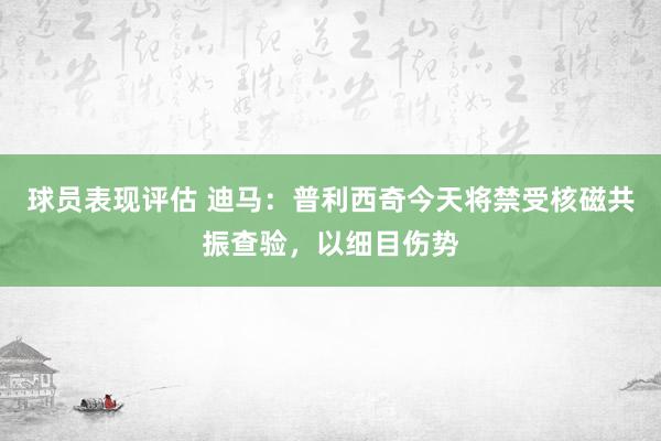 球员表现评估 迪马：普利西奇今天将禁受核磁共振查验，以细目伤势