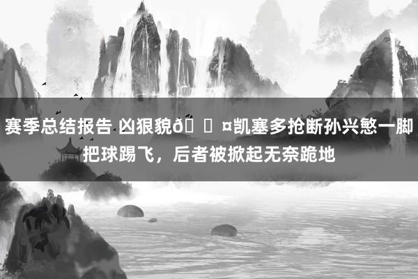 赛季总结报告 凶狠貌😤凯塞多抢断孙兴慜一脚把球踢飞，后者被掀起无奈跪地