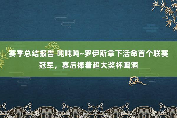 赛季总结报告 吨吨吨~罗伊斯拿下活命首个联赛冠军，赛后捧着超大奖杯喝酒