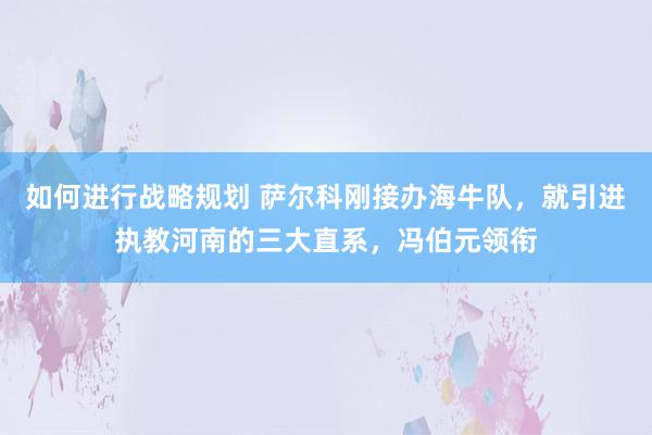 如何进行战略规划 萨尔科刚接办海牛队，就引进执教河南的三大直系，冯伯元领衔