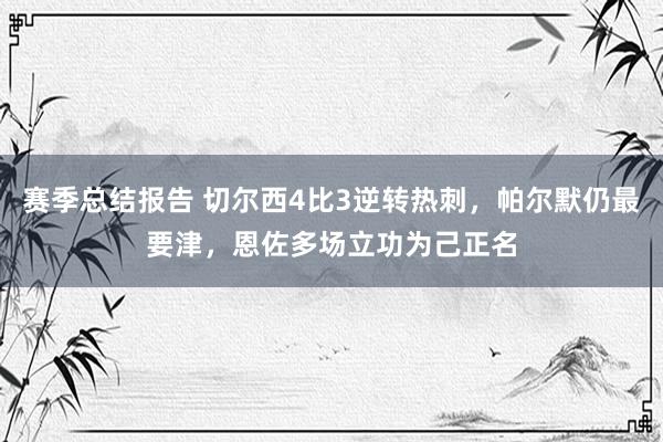 赛季总结报告 切尔西4比3逆转热刺，帕尔默仍最要津，恩佐多场立功为己正名