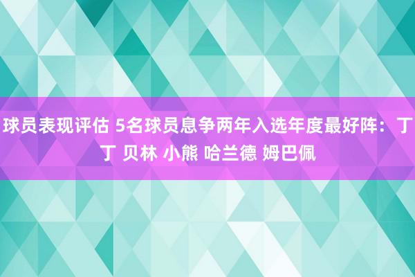 球员表现评估 5名球员息争两年入选年度最好阵：丁丁 贝林 小熊 哈兰德 姆巴佩