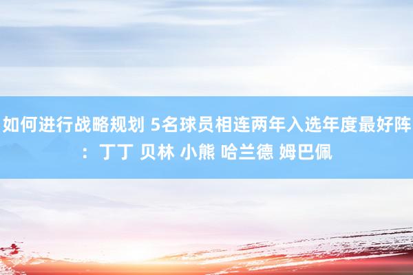 如何进行战略规划 5名球员相连两年入选年度最好阵：丁丁 贝林 小熊 哈兰德 姆巴佩